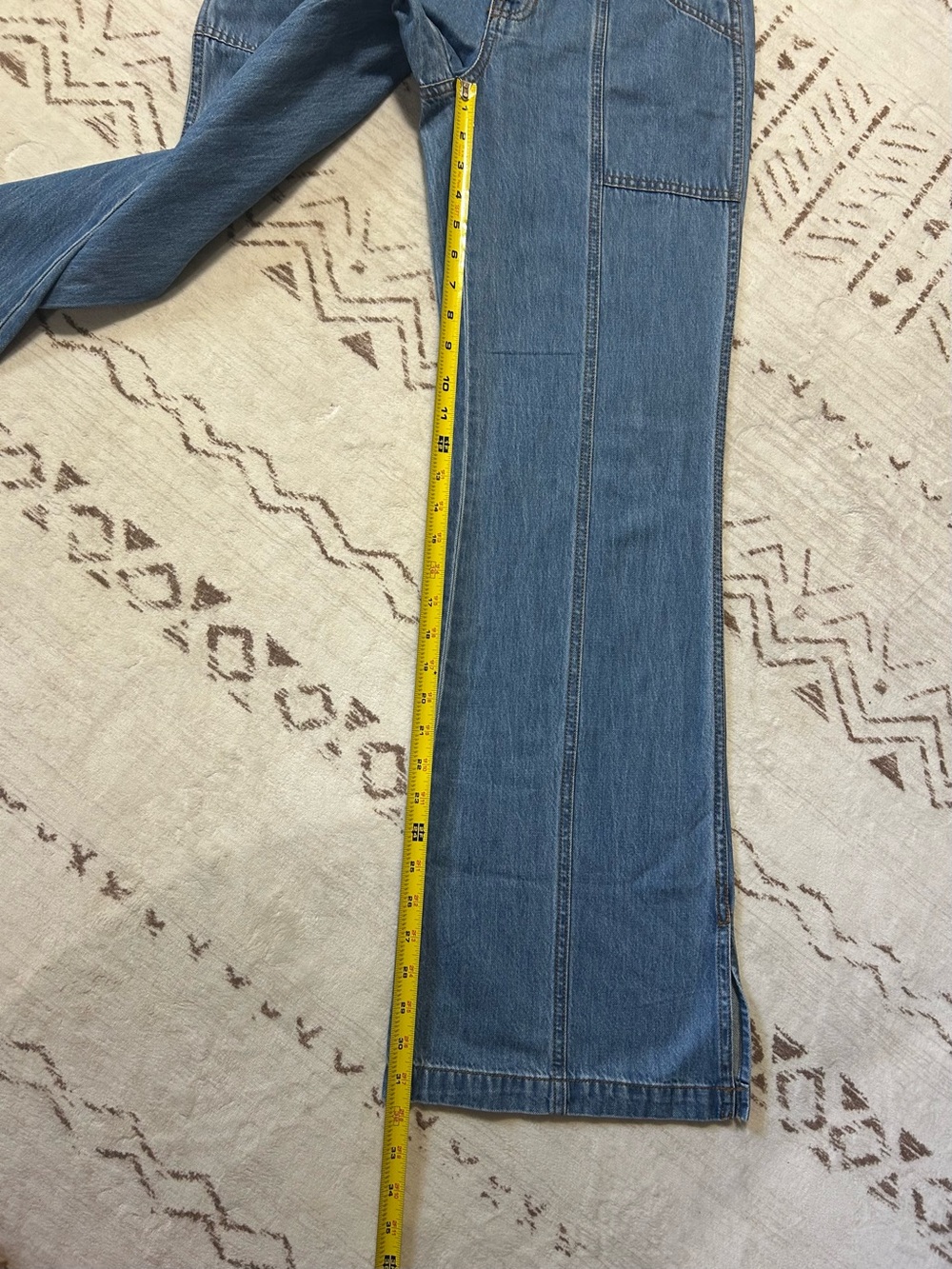 Madewell Size 26 Wide Leg Utility Jeans Side Slit 100% Cotton - Picture 7 of 10
